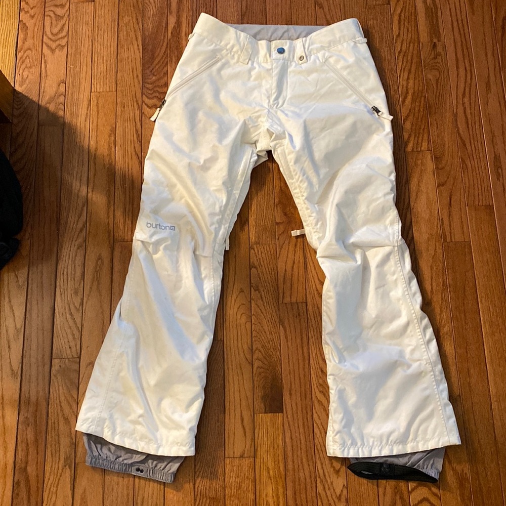 Burton white snow pants
